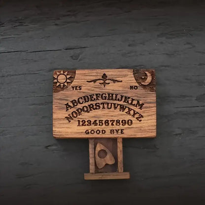 Mini Ouija Board Retro Miniature Spirit Board With Drawer Wooden Miniatures Emotional Love Drawer Home Decoration Gift