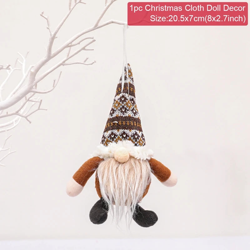 Santa Claus Doll Chirstmas Decorations Home 2025 Decor Table Elk Doll Christmas Ornaments Xmas Navidad Gifts Happy New Year 2