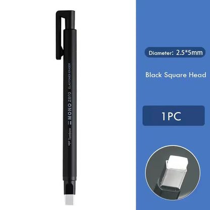 Tombow MONO Zero Eraser Flat / Super Fine Rubber Tip Pen Type Professional High Precision Pencil Eraser For Manga Highlight