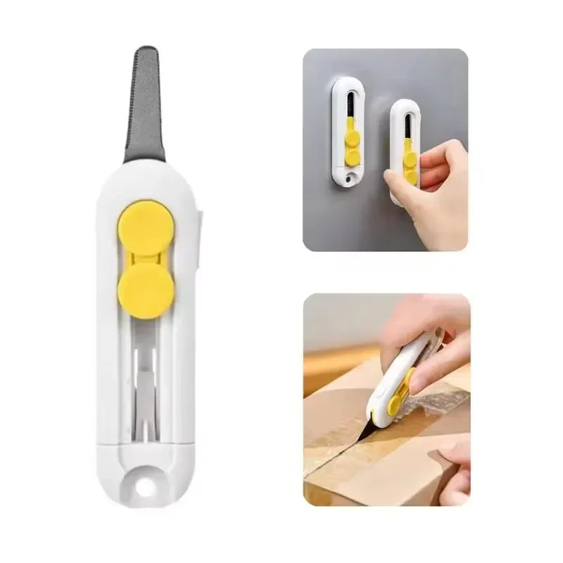 Magnetic Courier Opening Knife Multifunctional Portable Courier Unboxing Knives Retractable Self-locking Rebound Art Knife To