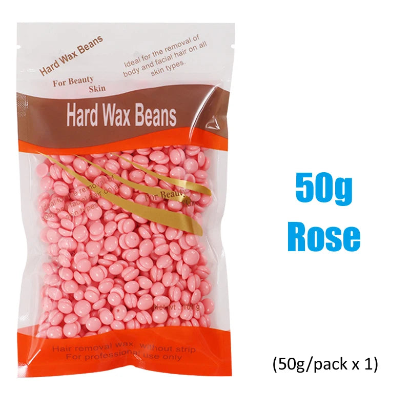 500g/200g/50g Hard Wax Beans for Hair Removal Body European Brazilian Pearl for Wax Warmer Waxing Beans for Wax Heater Machin