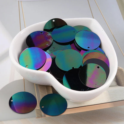 10g/Pack Round Sequin 6mm 8mm 10mm 15mm 20mm 30mm Sewing Sequins For Craft, Jewelry Accessories, Wedding Dress Craft 28 Color