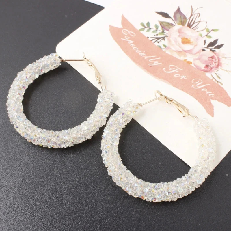 Pure White Women's Dangle Earrings Blooming Flower Acrylic Enamel Butterfly Imitation Pearl Heart Hanging Earrings Elegant Br