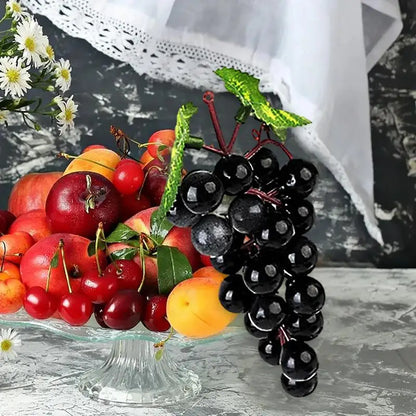 18pcs Realistic Artificial Grapes Table Decoration of Realistic Fake Grape Natural Fake Grape Bundles Party Home Wedding Deco