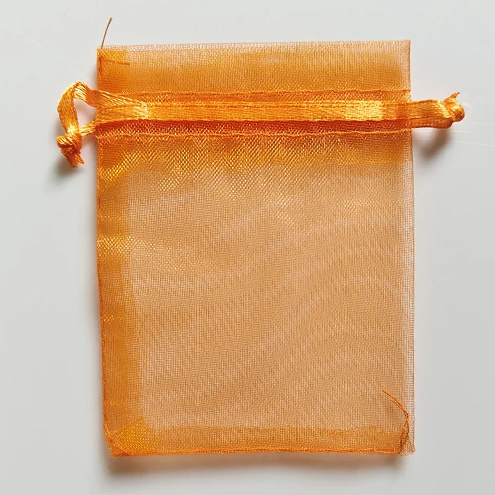 25/50/100pcs Organza Gift Bag Multicolor Drawstring Pouches For Candy Jewelry Bag Packing Wedding Gift Bags Organza Bag - ora