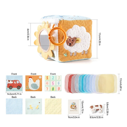 Montessori Cloths Toys Magic Cotton Animal Tissue Box Kids Finger Exercise Cloth Busy Box Toys Baby Educational Activity Sens
