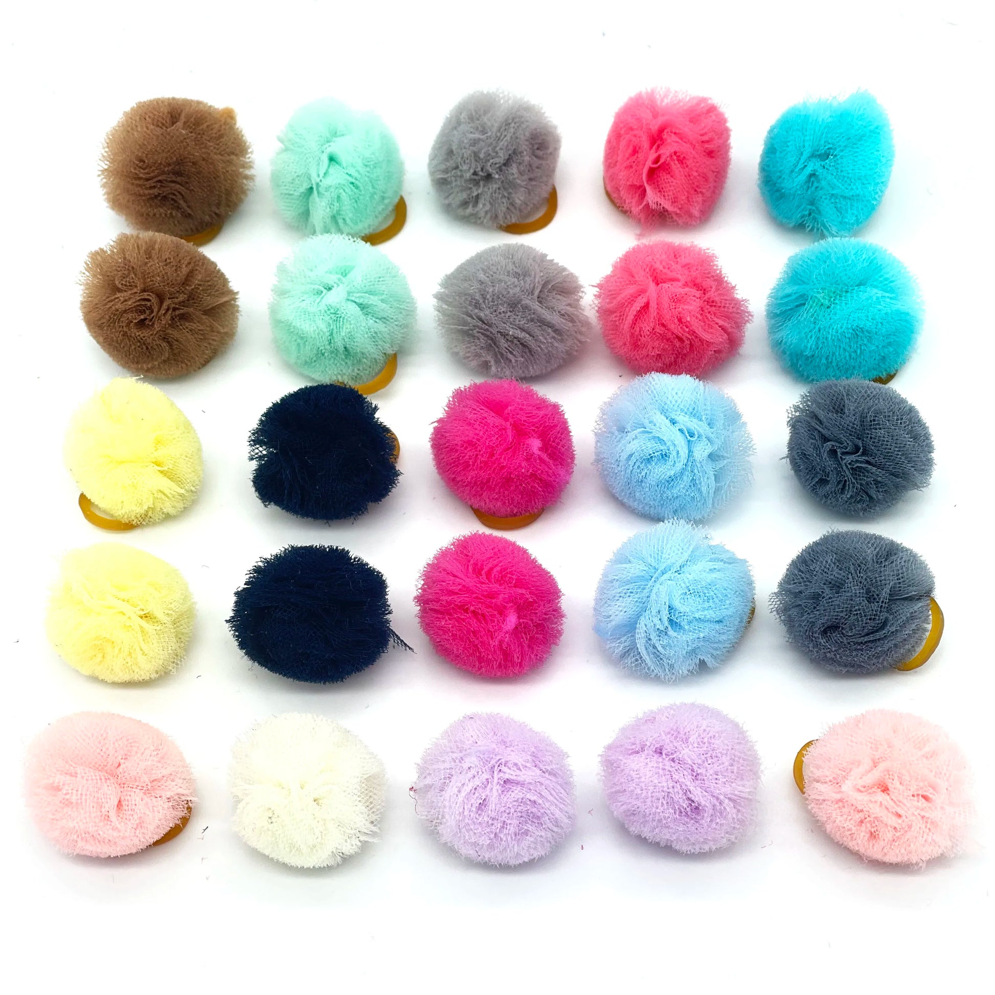 50/100pcs Cute Puppy Dog Cat Hair Bows with Rubber Bands Lace Ball Handmade Hair Bows Hair Accessories Dog Grooming Pet Produ
