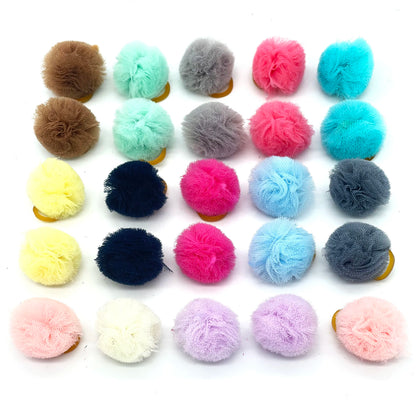 50/100pcs Cute Puppy Dog Cat Hair Bows with Rubber Bands Lace Ball Handmade Hair Bows Hair Accessories Dog Grooming Pet Produ