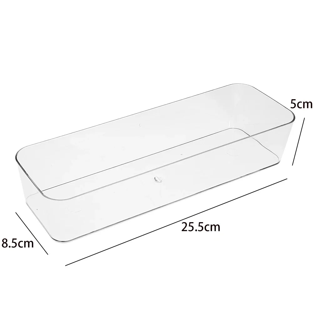 Multiple Sizes Transparent Storage Box Large Capacity Cosmetic Organizer Desktop Jewelry Stationery Makeup Drawer Container -