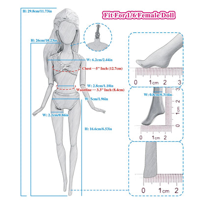 NK 29CM Doll Outfits For 11.5 Inch Doll Clothes Princess Doll Shoes For 1/6 Dolls Accessories Bar BI Doll Dress DIY Gift Toy 