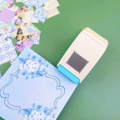 Extra Large 3.8*3.8cm Square Stamps and 3.8*3.2cm Rectangular Stamps DIY Handmade Punch Tool Effortless Stamp Embossing Machi