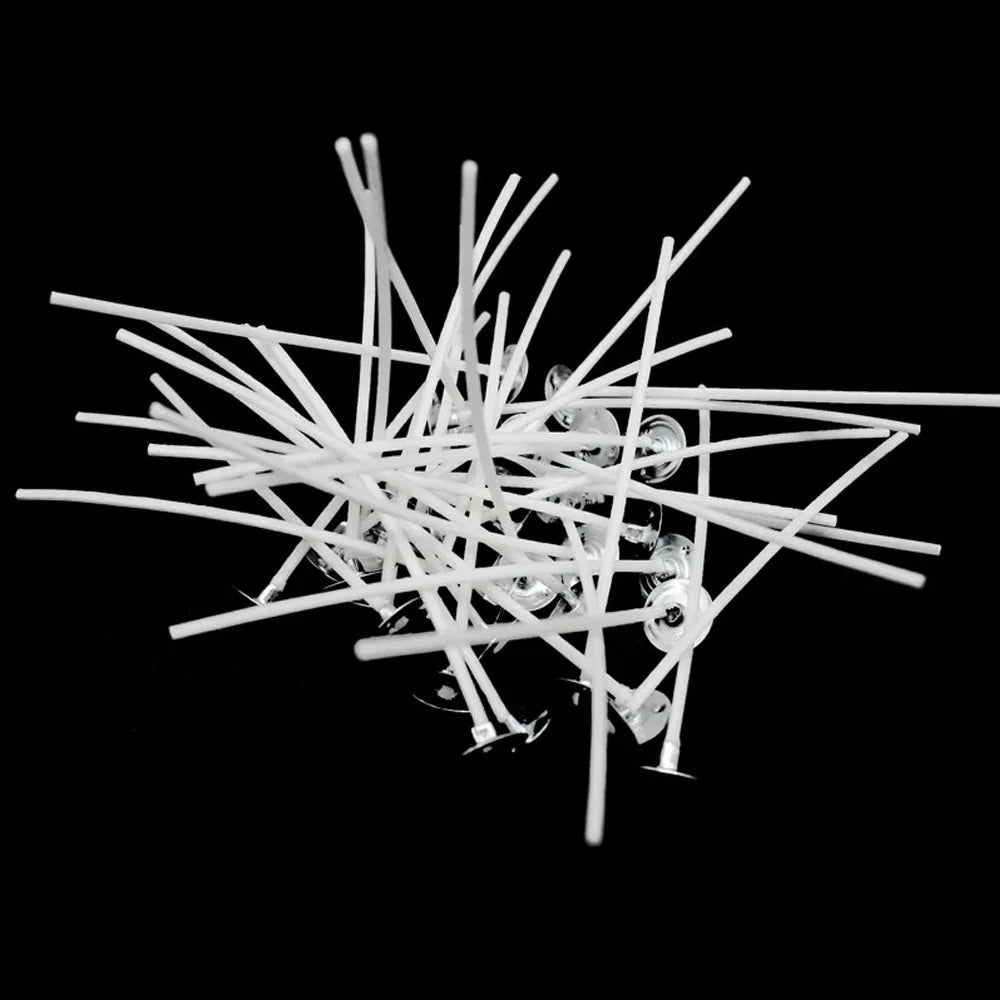 Multiple Sizes Waxed Cotton Thread Candle Wick 100pcs/set Smokeless Wick & Holder Candle Making Set Accessories Wicks Bracket