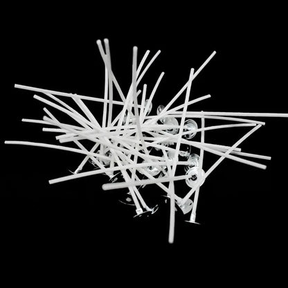 Multiple Sizes Waxed Cotton Thread Candle Wick 100pcs/set Smokeless Wick & Holder Candle Making Set Accessories Wicks Bracket