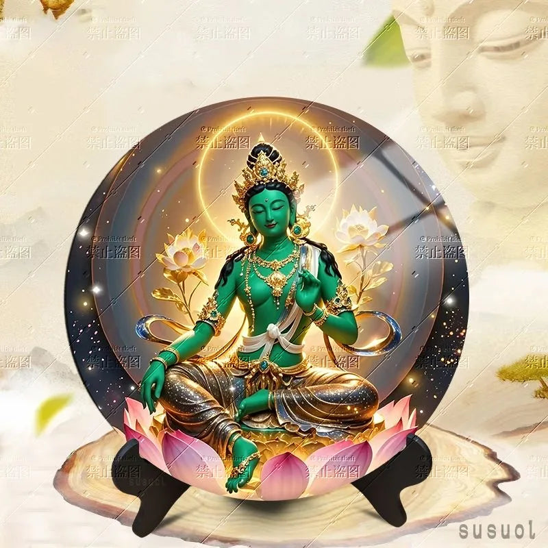 Buddhism supply buddhist tara Jambhala Mandala Mantra Scripture holy display altar family bless temple monk worship - tara