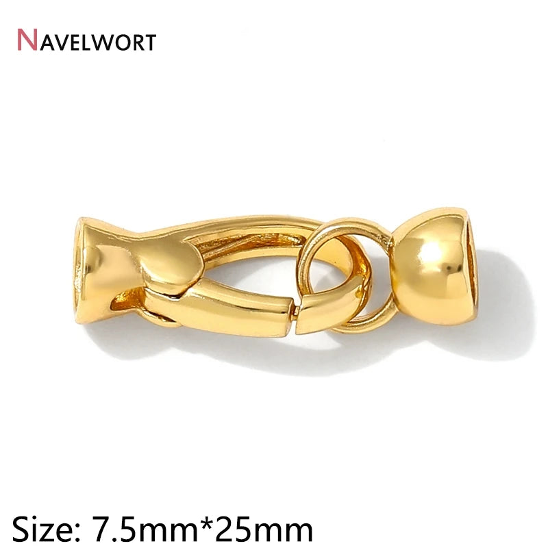 18K Gold Plated Brass Metal Connector Clasps For Jewelry Making,Locks For Bracelet,Pearl Necklace Clasps,Jewelry Accessories