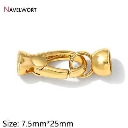 18K Gold Plated Brass Metal Connector Clasps For Jewelry Making,Locks For Bracelet,Pearl Necklace Clasps,Jewelry Accessories