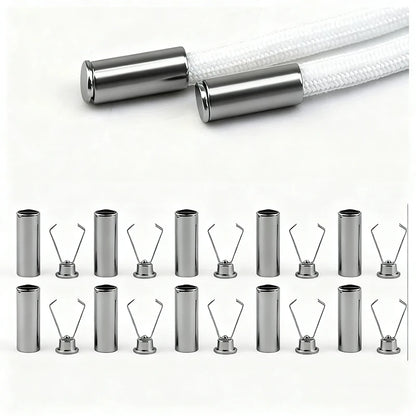 10pcs Heavy Duty Cord Locks Adjustable Metal Clips Secure Fastening for Shoelaces Bags Hoodies DIY Crafts Organizing Cables -