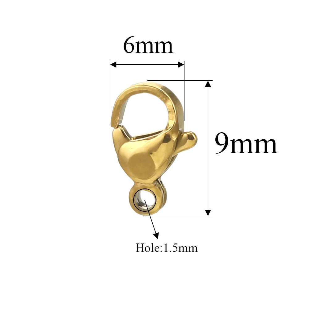 20pcs Stainless Steel Lobster Clasps For Bracelet Necklace,Lobster Clasps With Jump Rings Connectors Clasp DIY Jewelry Findin