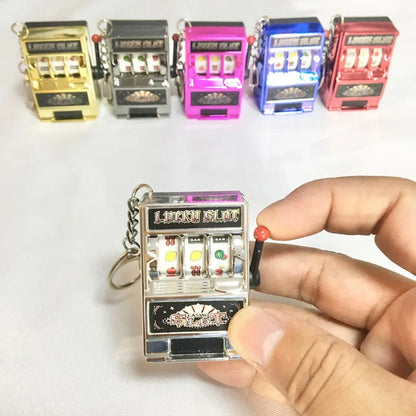 Simple Fashion Trend Keychain Toy Fruit Machine Slot Machine Keychain Personalized Creative Car Pendant Key Ring GiftAccessor