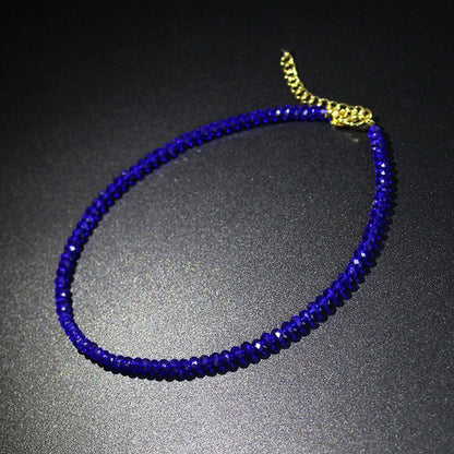 Trendy 3mm Black Clear Beads Chain Short Choker Necklace Female Jewelry Women Sweet Necklaces Bijoux Femme Ladies Party Gift