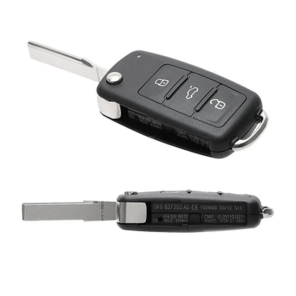 3 Buttons Remote Flip Blank Covers Car Keys For VW Car Key Shell for Volkswagen Golf Jetta Polo Beetle Caddy Eos Scirocco Tou