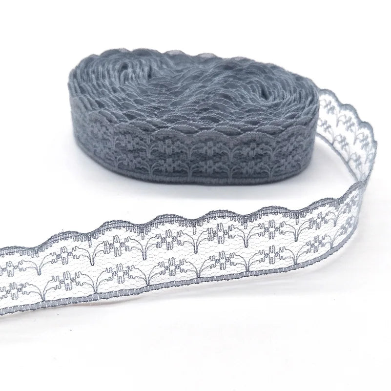 10 Yards High Quality Beautiful White Lace Ribbon Tape 22MM Lace Trim DIY Embroidered For Sewing Decoration African Lace Fabr