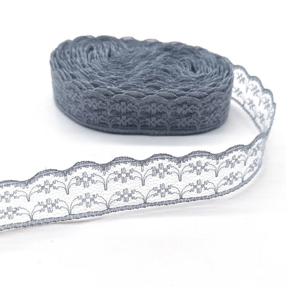 10 Yards High Quality Beautiful White Lace Ribbon Tape 22MM Lace Trim DIY Embroidered For Sewing Decoration African Lace Fabr