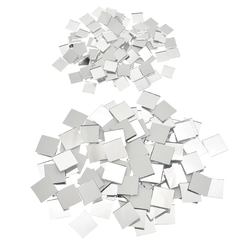 Mirror Mosaic Small Square Tiles Mirror Wall Stickers Bulk DIY Craft Supplies Decoration Artwork Handmade Materials