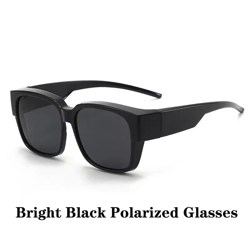 New Fashion Polarized Sunglasses Cover Over Myopia Prescription Glasses Portable Men Women Vintage Fishing Driving Eyewear - 