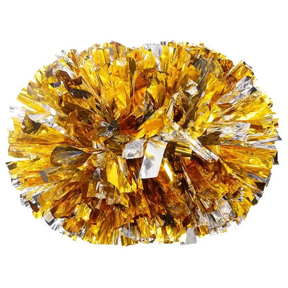 1pc Cheerleading Pom Poms with Handle Cheer Balls Big Gold Silver Red Yellow Blue Hand Dance Pompoms Accessories for Women Ki