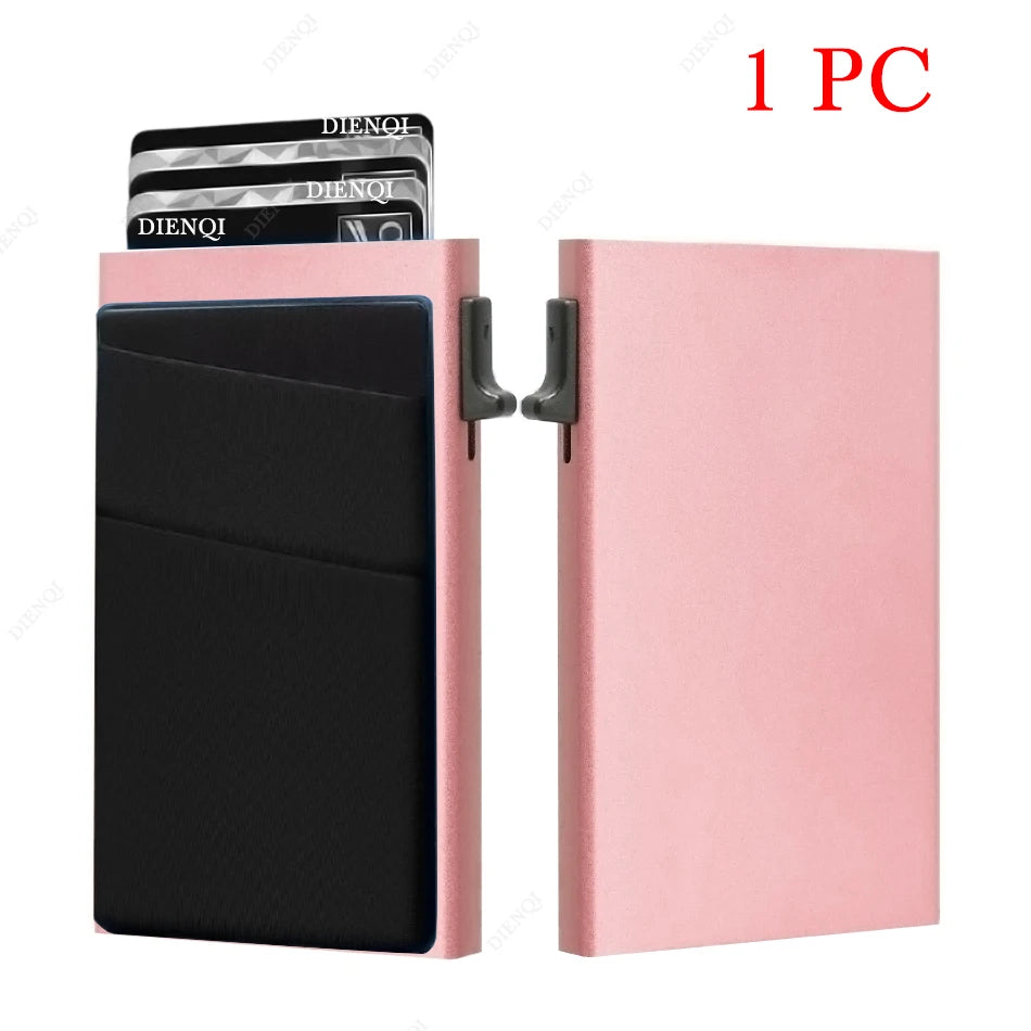 Anti-theft Cards Protectors Card Holder Minimalist Smart Wallet RFID Protection Aluminum Metal Box Cardholder Case Porte Cart