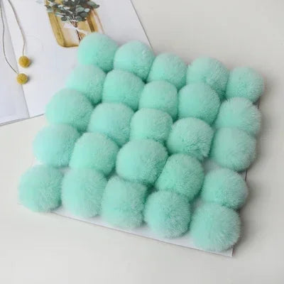 Pompom 5cm 6cm 8cm Fluffy Fur Ball Soft Pompon DIY Pompons For Keychain Sewing On Scarf Hats Shoes Apparel Craft Supplies