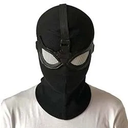 Superhero Peter Parker Spider Mask Cosplay Stealth Suit Black Helmet Halloween Masquerade Party Costume Props