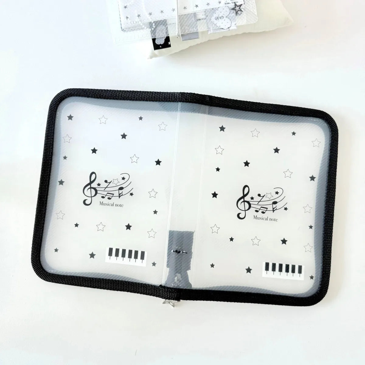 Cute A6 Stationery Storage Folder File PP Twill Zipper Pouch Document Bag Zip File Folder School Office Supplies - 03