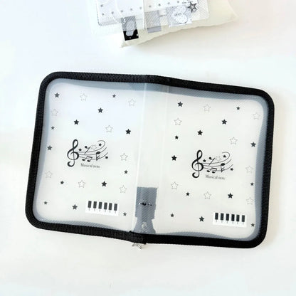 Cute A6 Stationery Storage Folder File PP Twill Zipper Pouch Document Bag Zip File Folder School Office Supplies - 03