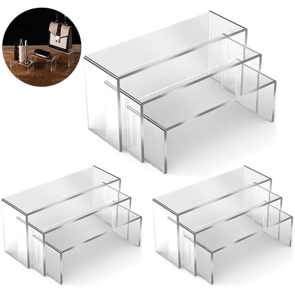 3/6/9Pcs Acrylic Display Stand Blind Box Storage Shelf U Shape Lightweight Cupcake Holder Dessert Display Jewelry Display Ris
