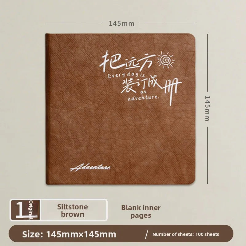 High Aesthetic Blank Journal Stamp Collection Book Travel Scrapbook Scenic Spot Check in Notebook for Memory Keeping and