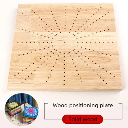 Wooden Crochet Blocking Board with Grid and Pins for Knitting Granny Squares Projects DIY Craft Gift for Beginners Adults