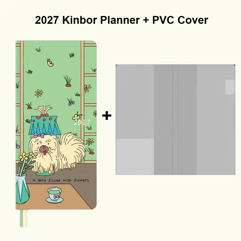 Kinbor 2027 Weekly Planner Pocket Size Notebook Week Plan Notepad Schedule Planning Book Punch Efficiency Manual Daily Writin