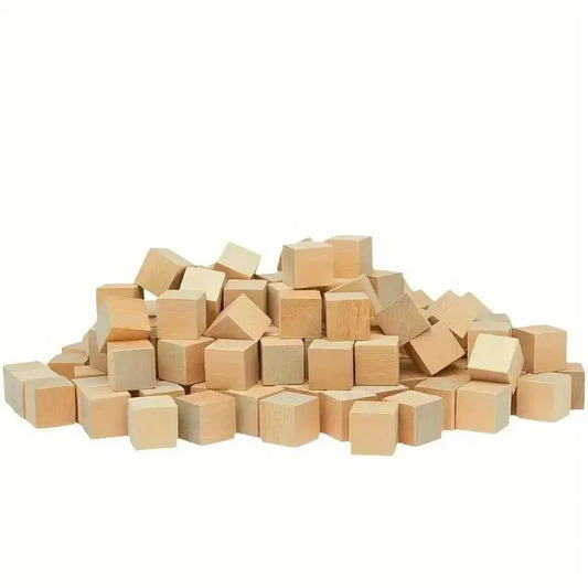 400 pieces of small wooden cubes 1X1cm (0.4X0.4 inch) wooden cubes-natural pine blocks-for DIY