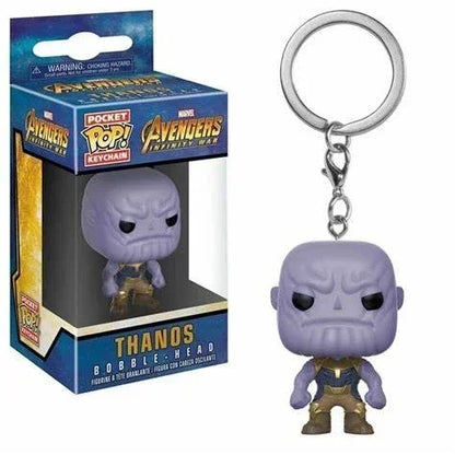 FUNKO Captain America Inro Man Deadpool Spider Man Thanos Thor Keychain Toys Vinyl Doll Collectible Toy Figures Best Kid Gift