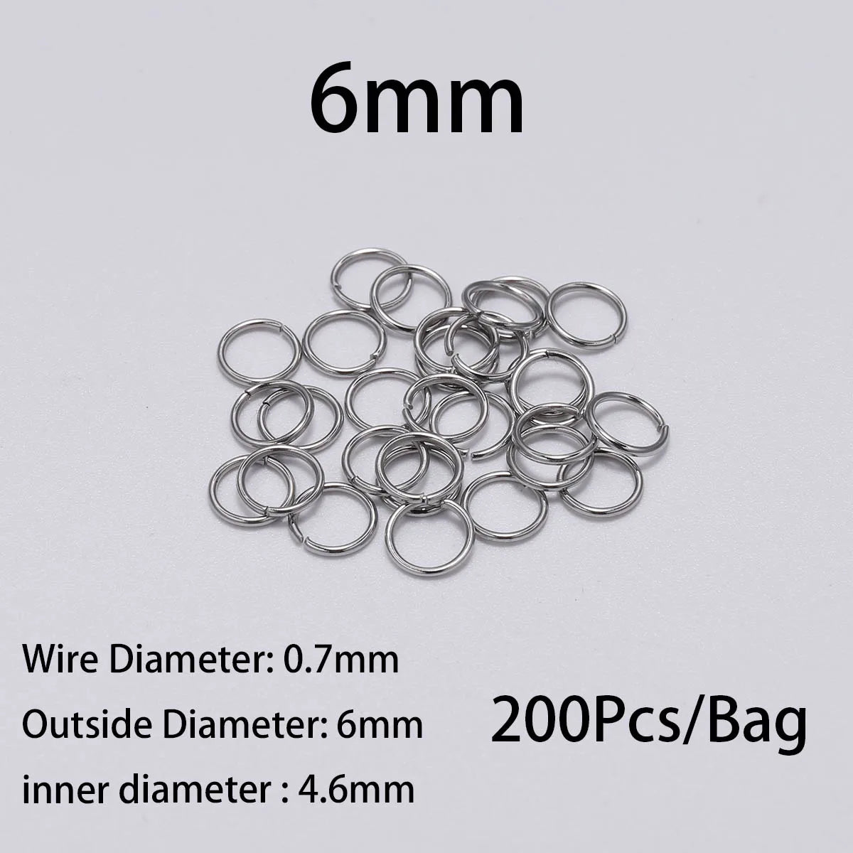 200Pcs Stainless Steel Open Jump Rings for Jewelry Making Supplies DIY Double Loops Split Rings Connectors For Jewelry Findin