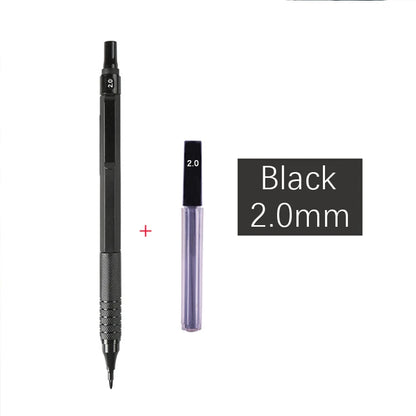 High Quality Metal Mechanical Pencils Set with Lead Refills Drafting Automatic Pencil 0.3, 0.5, 0.7, 2.0mm Pencil for Art Sup