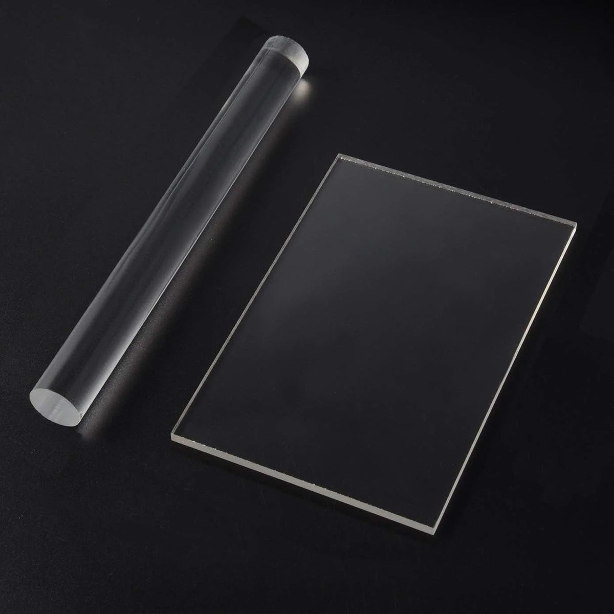Acrylic Clay Roller with Acrylic Sheet Acrylic Round Clay Non-Stick Rollers for Shaping and Sculpting, Polymer Clay Craft Too