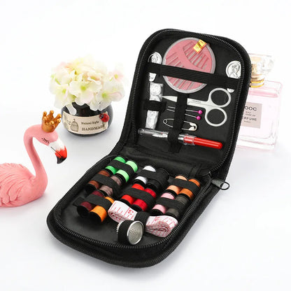 Sewing Kit Complete Set with Threads Needles Scissors Tape Measure Buttons and More for DIY Handcraft Projects Home and Trave