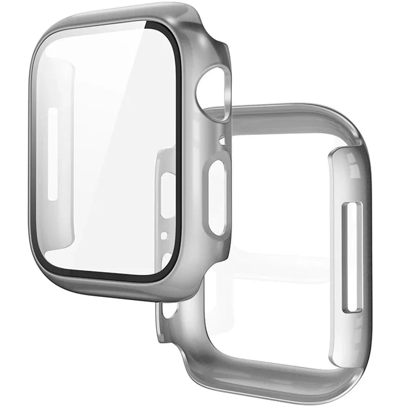 Tempered Glass+Cover For Apple Watch 11 10 9 8 7 46mm 42mm PC Bumper Screen Protector Case iWatch Series 7 6 5 4 SE3 44 40 45