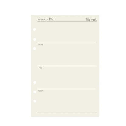 45 Pieces A5 A6 A7 6ring Loose Leaf Notebook Refill Binder Inner Page Budget Weekly Monthly To Do Line Dot Grid Paper Station