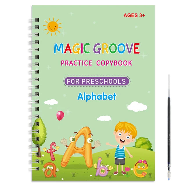 Reusable Magic Copybook Drawing Toys for Children Montessori Pen Control Training Writing Sticker Learning Educational Toy Ki