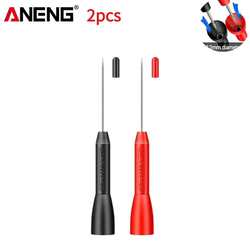 2/4/6pcs Insulation Piercing Needle Pin Non Destructive Multimeter Test Probe 10A 600V for 2/4mm Test Lead Multimeter Test Pr