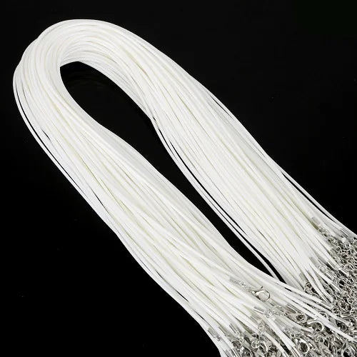 10Pcs/lot 1.5mm 2mm Adjustable Leather Cord Waxed Thread Rope Necklace Extender Chain Lobster Clasp DIY Jewelry Making Findin